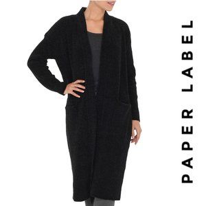 Paper Label Carol Cozy Chenille Cardigan Tan Small NWOT